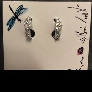 Lever Back Platinum Earrings